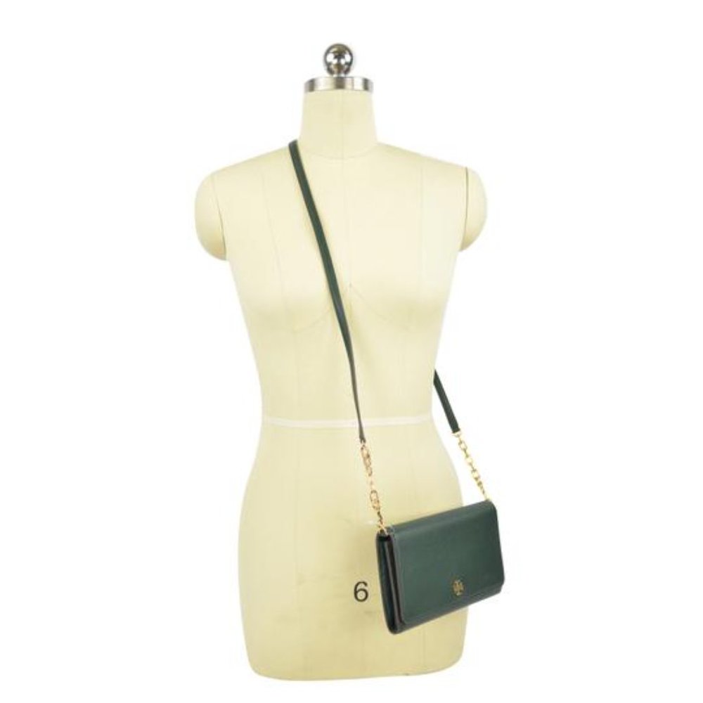 💯 Auth Tory Burch Carter Chain Wallet Crossbody - Picture 8 of 8